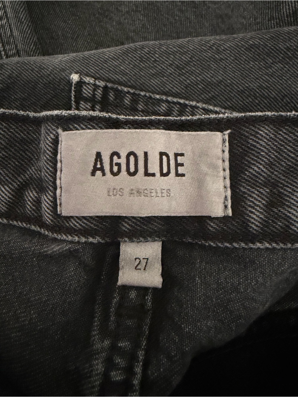 AGOLDE 90’s Pinch Waist Jeans Black Tea Washed Black High Rise Size 27 - Picture 5 of 8